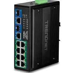 TrendNet 10-Port Industrial Gigabit 400W PoE++ DIN-Rail Swit