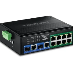 TrendNet 10-Port Industrial Gigabit 400W PoE++ DIN-Rail Swit