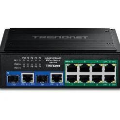TrendNet 10-Port Industrial Gigabit 400W PoE++ DIN-Rail Swit
