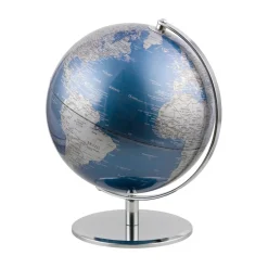 TROIKA Globus PLANET metallic-blau, silberfarben