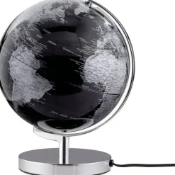 TROIKA Globus TERRA LIGHT schwarz, silberfarben