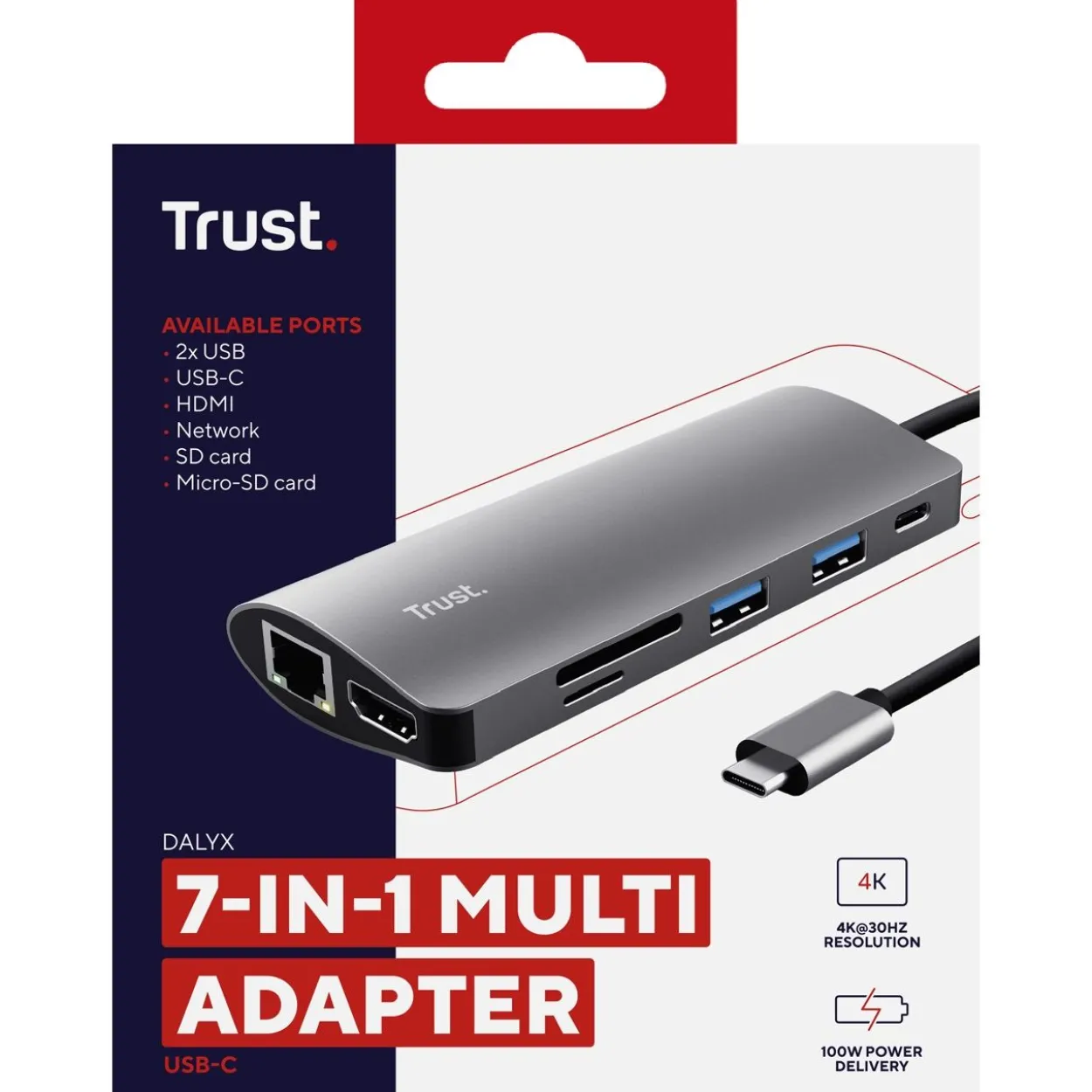 Trust Dalyx 7-in-1 USB-C Multiport Adapter