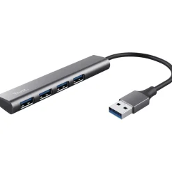 Trust Halyx USB 3.2 Gen 1 (3.1 Gen 1) Type-A 5 Mbit/s Schwarz, Grau
