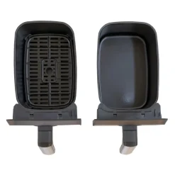 Unold Heißluftfritteuse 58685 Doppelkammer Twin Zone (schwarz/edelstahl, 1.700 Watt, 2 Körbe je 4 Liter)