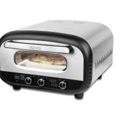 Unold Pizzaofen Alfredo (edelstahl/schwarz, 1.700 Watt, für Pizzen bis ca. Ø 30cm)