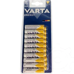 Varta Batterie Alkaline, Micro, AAA, LR06, 1.5V Energy, Retail Blister (30-Pack)
