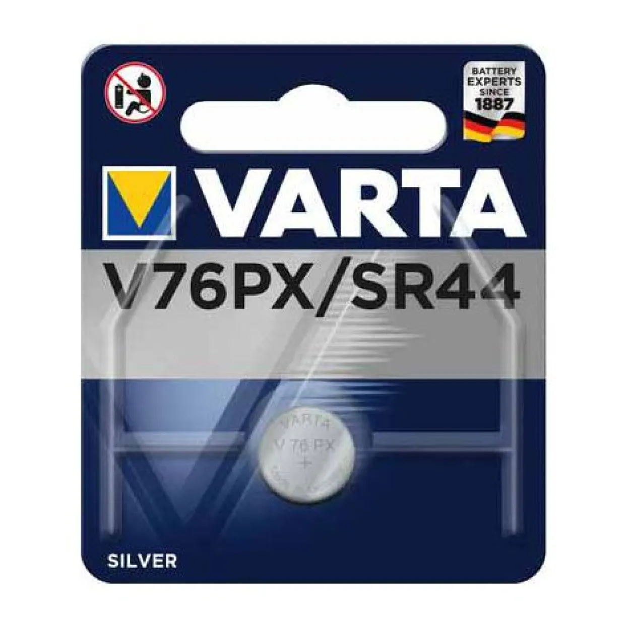 Varta Professional V76PX SR44 Silber Knopfzellen Batterie 1,55 V 1er Pack