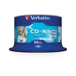 Verbatim CD-R 700 MB bedruckbar 50er Spindel (43438)