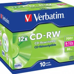 Verbatim CD-RW 700 MB Kratzfest 10er Jewelcase (43148)