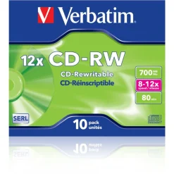 Verbatim CD-RW 700 MB Kratzfest 10er Jewelcase (43148)
