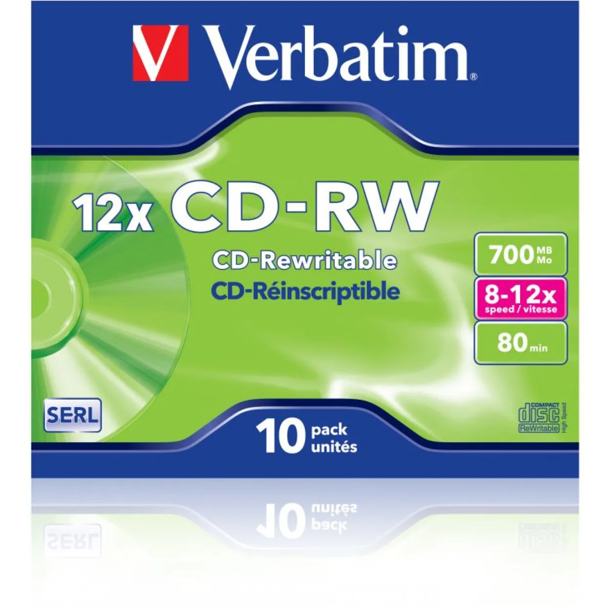 Verbatim CD-RW 700 MB Kratzfest 10er Jewelcase (43148)