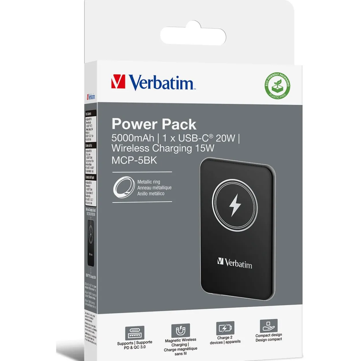 Verbatim Charge ŽnŽ Go Magnetic Powerbank 5000 mAh schwarz