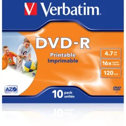 Verbatim DVD-R 4.7 GB bedruckbar 10er Jewelcase (43521)
