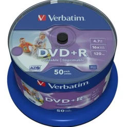 Verbatim DVD+R 4.7 GB bedruckbar 50er Spindel (43512)