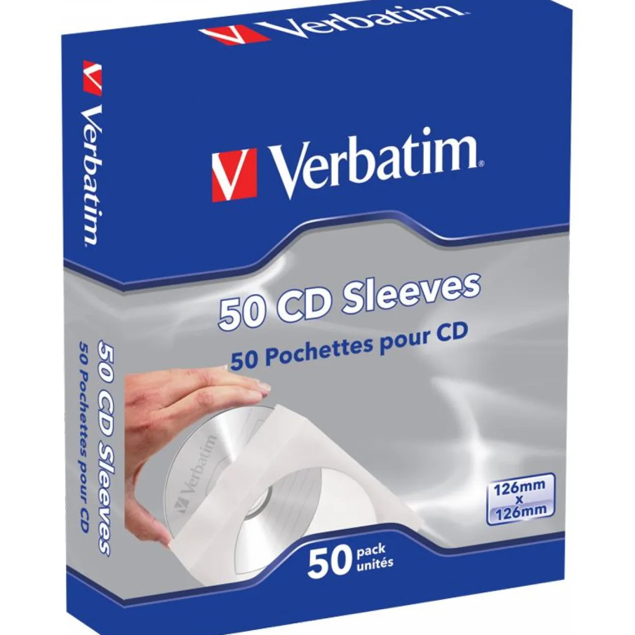 Verbatim 50er Pack CD- Papierhüllen für Aufbewahrung (49992)