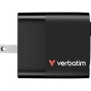 Verbatim Gan Charger 65W 2xUSB-C PD,1xUSB-A, retrac. Cable 32217