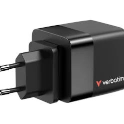 Verbatim Gan Charger 65W 2xUSB-C PD,1xUSB-A, retrac. Cable 32217