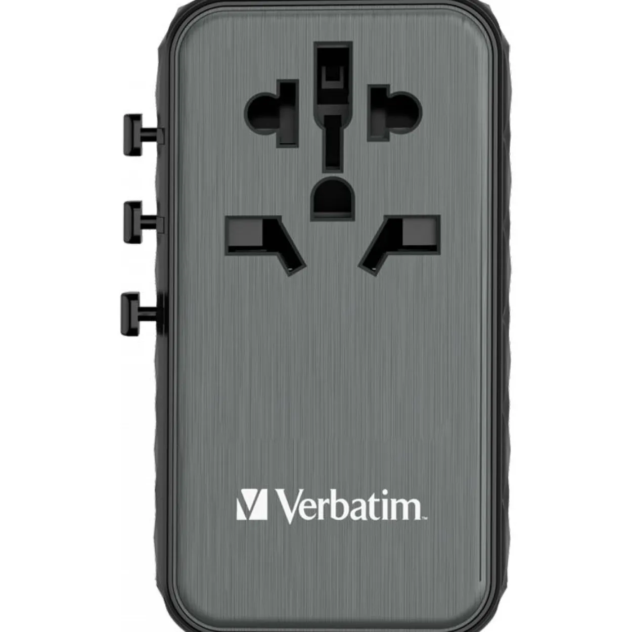 VERBATIM Ladeadapter, Universal Travel, UTA-06, GaN III, 100W 2x USB-A QC, 2x USB-C PD, 100-250V, Retail