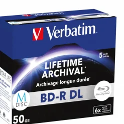Verbatim M-DISC BD-R DL 6X 50GB 5XJEWELC