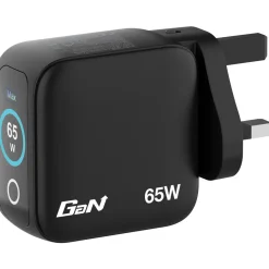 Verbatim Mini GaN Charger 3 Port 65W w Display (EU/UK/US)
