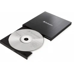 Verbatim Recorder, USB 3.2, A-C, 8x/6x/24x, Slimline Portable, schwarz, M-DISC, Software, Retail