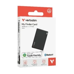 VERBATIM Tracker, My Finder Card, MYFCR-01B, schwarz Bluetooth, Akku, für Apple Find My App, Retail (1-Pack)