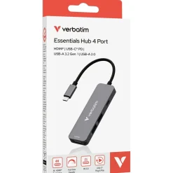 Verbatim USB-C Essentials Multi- Port Hub 4 Port 32155