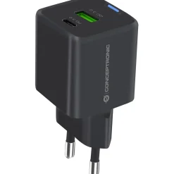 33 Watt Conceptronic Ladegerät 2Port 1xUSB-C,1xUSB-A +3-in-1 schwarz