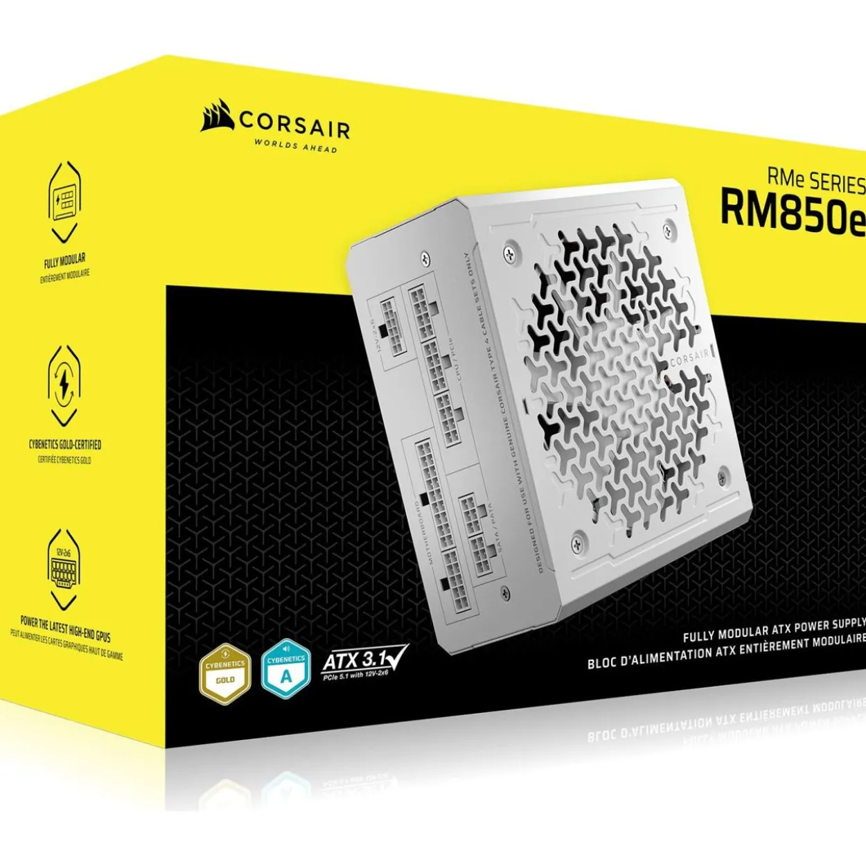 850 Watt Corsair RMe Series 2025 RM850e weiß Modular 80+ Gold