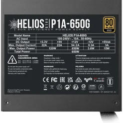 650 Watt Gamdias Helios P1A-650G Non-Modular 80+ Gold