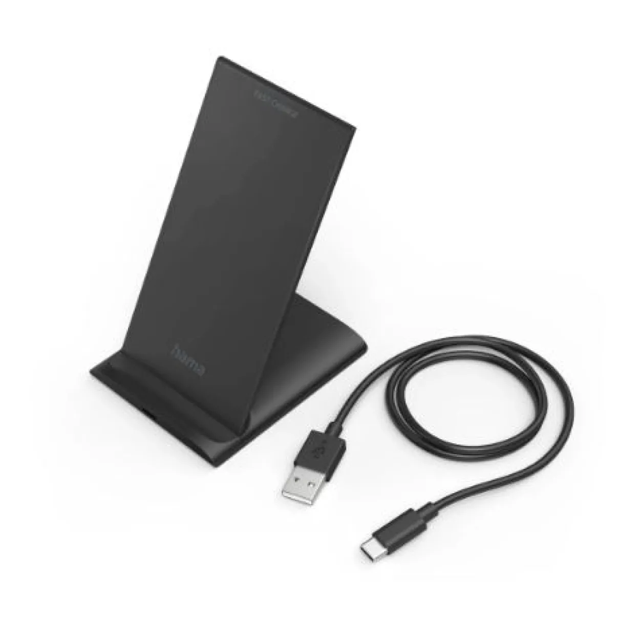 10 Watt hama QI-FC10S Induktive Ladestation schwarz 1,0 m