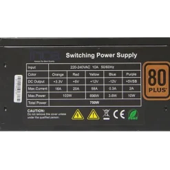 750 Watt INCA 80+ Gold POWER SUPPLY 80 PLUS