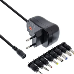12Watt InLine Universal Steckernetzteil 110-240V auf 3-12V, max. 1200mA