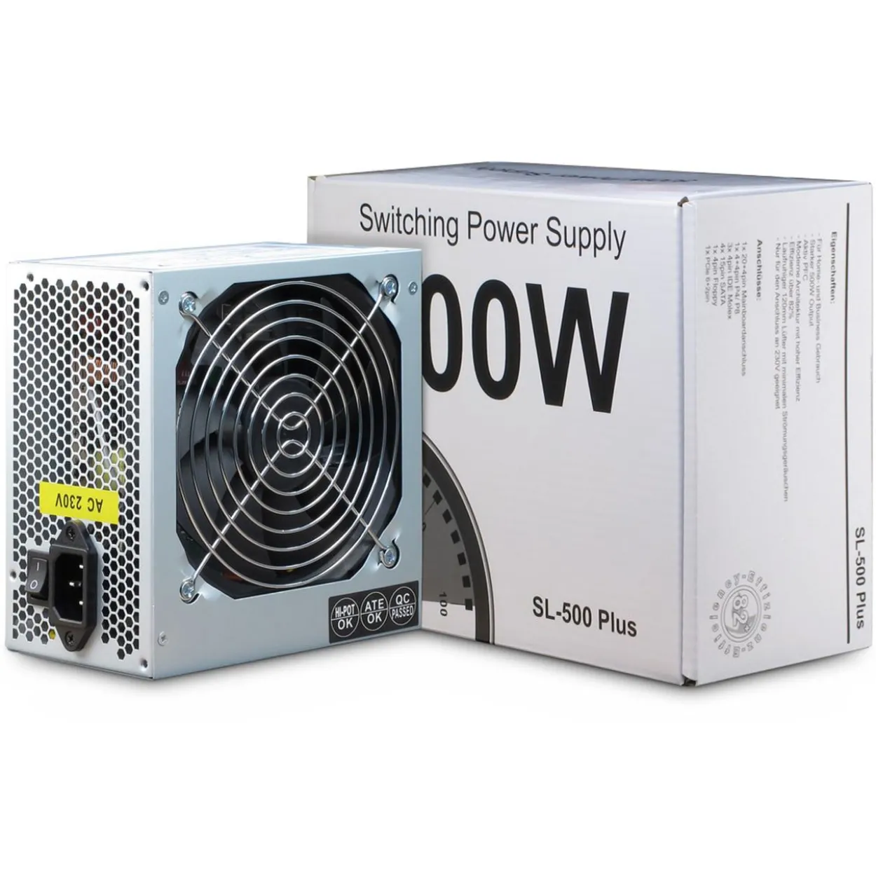 500 Watt Inter-Tech SL-500 Plus Non-Modular 80+