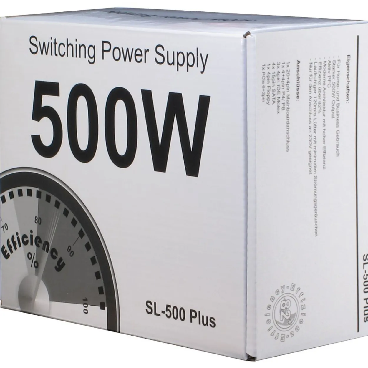 500 Watt Inter-Tech SL-500 Plus Non-Modular 80+