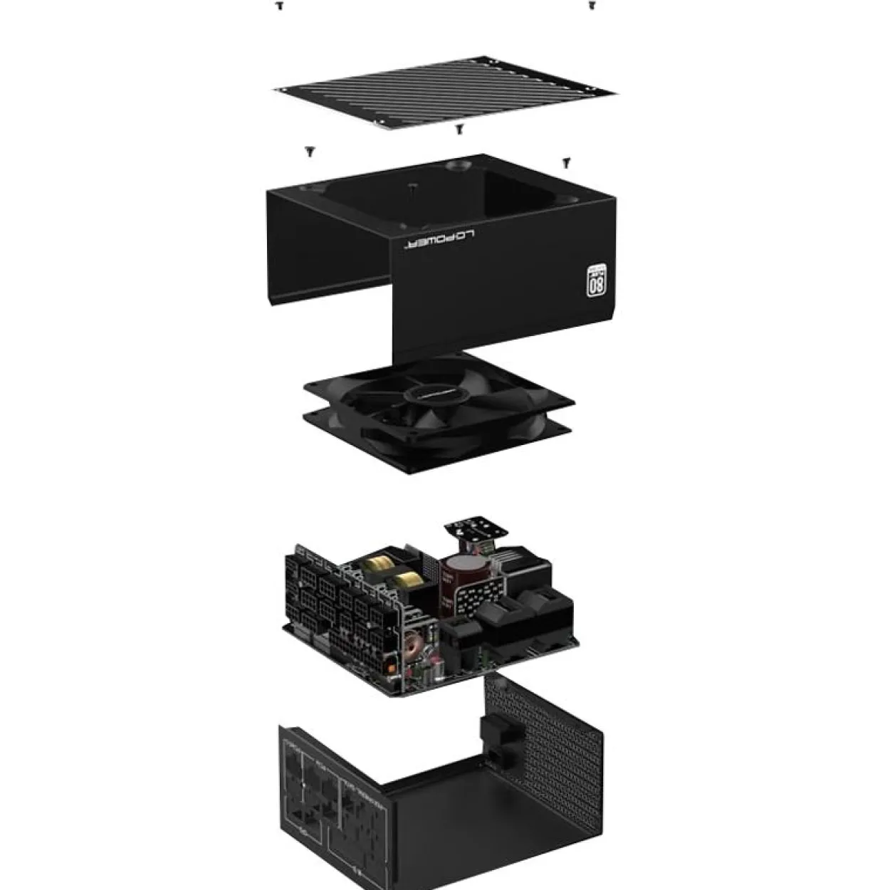 1000 Watt LC-Power Platinum Pro Serie LC1000P2 Modular 80+ Platinum