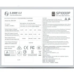 1000 Watt Lian Li SP Series Platinum 80 PLUS Platinum Netzteil, SFX, vollmodular, PCIe 5.1, ATX 3.1 - weiß