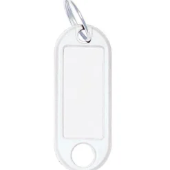 WEDO Schlüsselanhänger mit Ring, Durchmesser: 18 mm, 10er-Pack, weiß