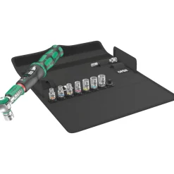 Wera Drehmomentschlüssel Safe-Torque A1 Set 1, 10?teilig (schwarz/grün, 1/4" Vierkant, 2-12 Nm)