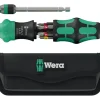 Wera Kraftform Kompakt 25 RA-R mit Tasche (schwarz/grün, 6-teilig, 1/4", mit Ratschenfunktion und Rapidaptor Schnellwechselfutter)