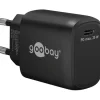 25W Goobay USB-C PD GaN Schnellladegerät (schwarz, Power Delivery 3.0)