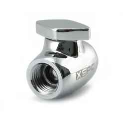 XSPC Absperrhahn mit 2x G1/4 Zoll IG - chrome