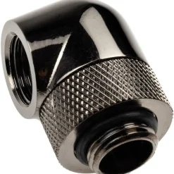 XSPC Adapter 90 Grad G1/4 Zoll AG auf G1/4 Zoll IG - drehbar, schwarz chrome, 4er-Pack