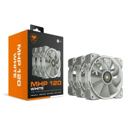 120x120x25mm Cougar MHP 120, Weiß 3er-Pack