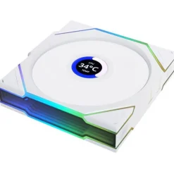 120x124x28mm Lian Li UNI FAN TL Wireless LCD Lüfter, ARGB, PWM, 3er-Pack inkl. Controller - Reverse Blade, weiß