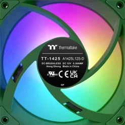 140x140x25mm Thermaltake CT140 EX ARGB Sync PC Cooling Fan Racing Green 3 Pack