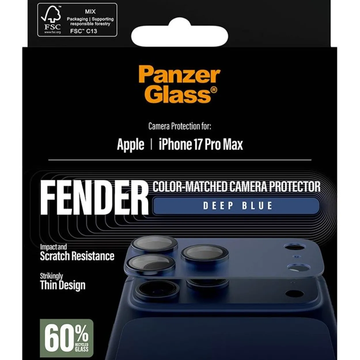 ZAGG PanzerGlass FENDER tiefblau Kameraschutz iPhone 17 Pro Max tiefblau